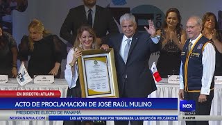 Acto de proclamación de José Raúl Mulino, presidente electo de Panamá | Nex Noticias