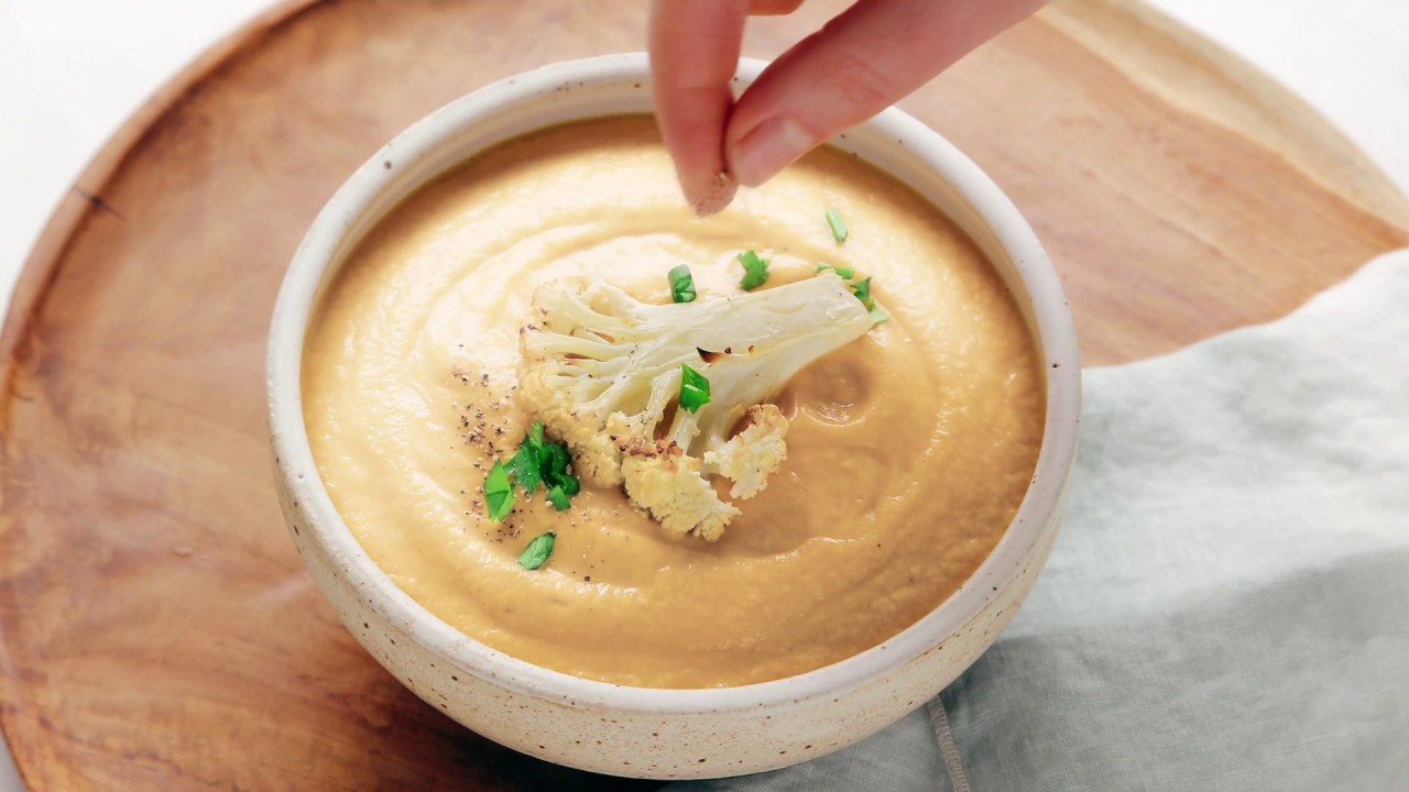 Roasted Cauliflower Soup Recipe Vitamix Dandk Organizer