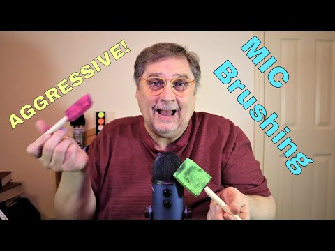 ASMR - Aggressive Mic Brushing🖌👓 | Tapping and more!! | Looped | No talking