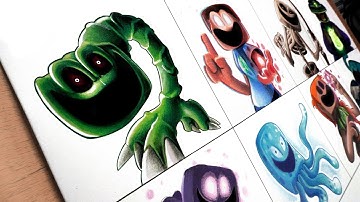 Drawing Minecraft In Smiling Critters Style ( Minecraft x Poppy Playtime )