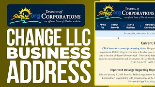 How To Change Your LLC Business Address On Sunbiz: Easy Guide 2025