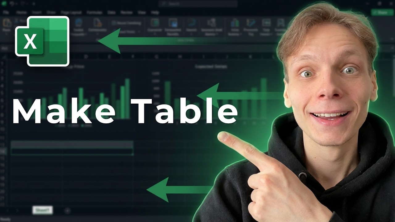 How to Make a Table in Excel [2026 Easy Guide] - YouTube