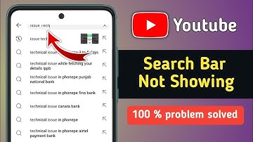 Fix Youtube Search Bar not Showing Problem | Youtube Half Search Bar Problem