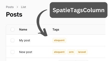 Spatie Tags Filament Plugin: Add Tags Input/Column Easily