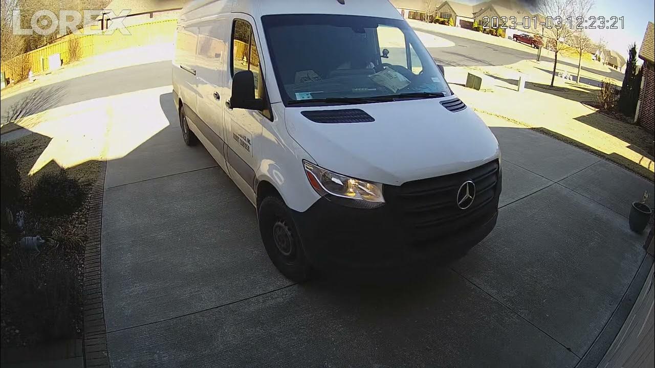Amazon Delivery Driver Throwing Package at Garage Door YouTube