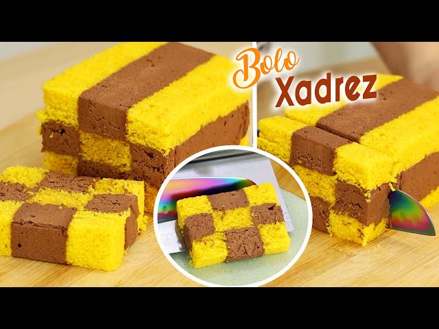 Bolos, Travessuras & Companhia: Bolo de Xadrez (xeque-mate à pastor)