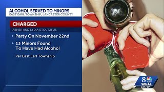 Lancaster County couple accused of serving alcohol to minors