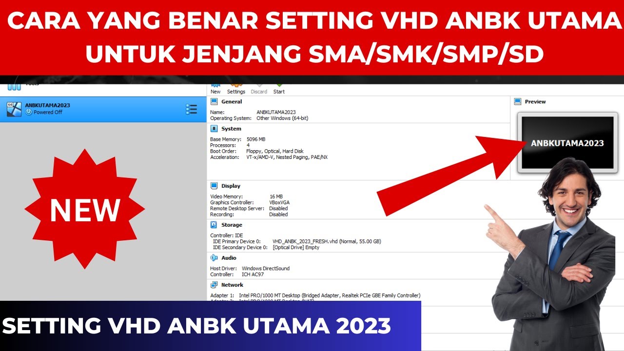 CARA SETTING VHD ANBK UTAMA 2023 | SETTING VHD ANBK 2023