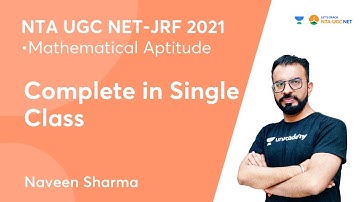 Complete Mathematical Aptitude in Single Class | NTA UGC NET-JRF 2021 | Naveen Sharma