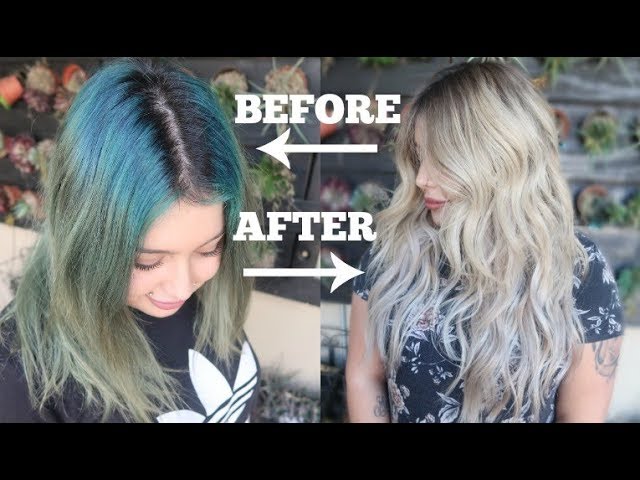 Blue To Ashy Blonde Hair Color Transformation! - Youtube