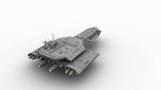 Stargate - USAF Daedalus Clay Render Top View