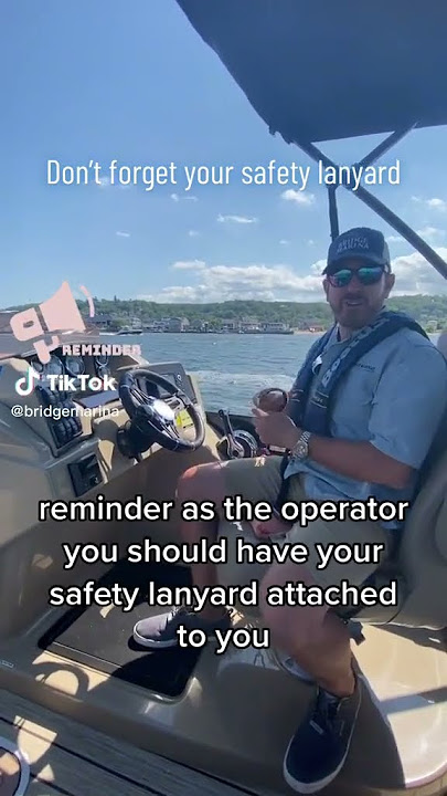 Don't Forget to Put on Your Safety Lanyard: Bridge Marina Boating Tip #boat #shorts