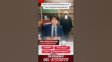 How you may provide evidence in Asylum Interview?
