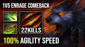 How to 1v5 Comeback Unlimited Enrage 100% Full Agility Speed Butterfly Ursa Dota 2
