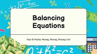 Balancing Equations