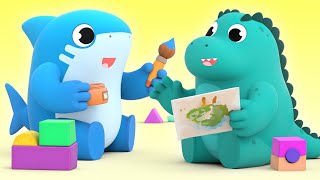 ¡Ayudemos al NUEVO NIÑO a hacer amigos, BABY SHARK! ¡Compartir es cuidar! - Canciones para niños