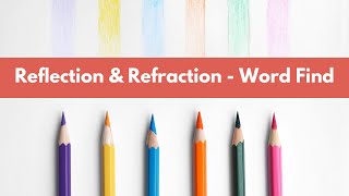 REFLECTION AND REFRACTION SCIENCE ACTIVITY - WORD FIND WORDS SEARCH FINDER GAME screenshot 5