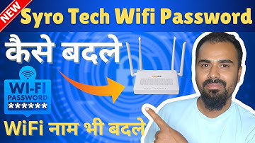 How to change Syrotech wifi password and name?