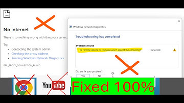 No Internet / The Remote device or resource won