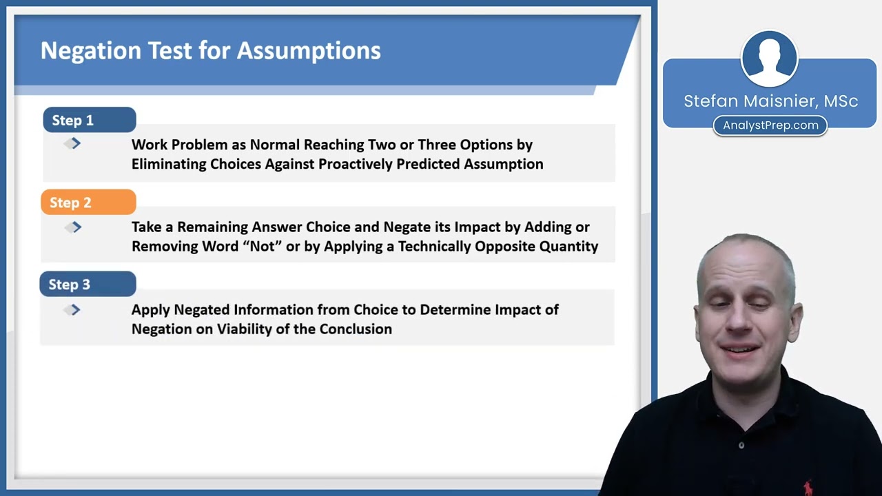 Identify an Assumption (Executive Assessment – Critical Reasoning Tactics –  Common Question Tasks)