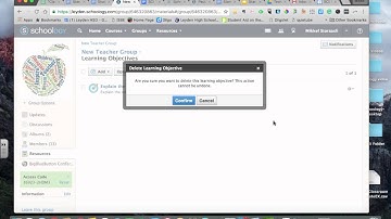 Add Learning Objectives in Schoology
