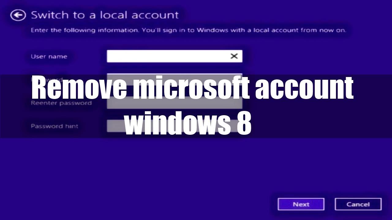 how to remove microsoft account (hotmail,live,outlook ...