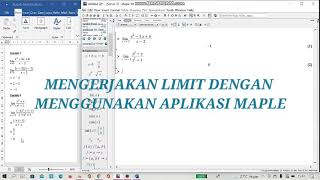 MENGERJAKAN LIMIT DENGAN MENGGUNAKAN APLIKASI MAPLE screenshot 1