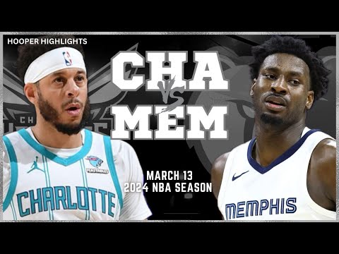 Charlotte Hornets vs Memphis Grizzlies Full Game Highlights | Mar 13 | 2024 NBA Season