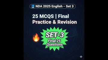 NDA 2025 Maths Paper I Set-3 | 30 Objective Questions | Statistics, Probability & Matrices #quiz