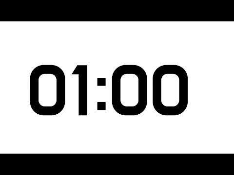 1분 타이머 하얀색 배경/60 second free countdown timer with white background