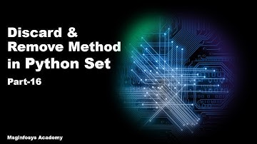 Discard & Remove in Python Set | Python in Hindi | Part-16