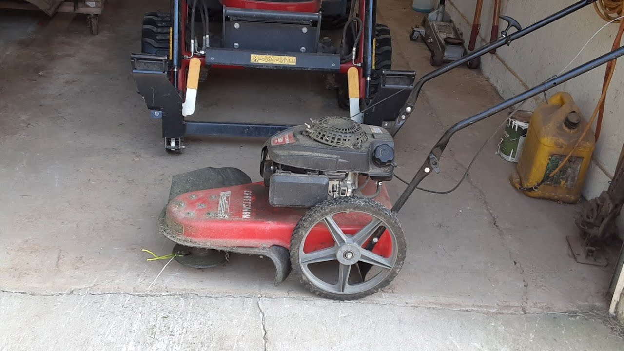Craftsman trimmer mower review YouTube