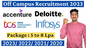Accenture Infosys Recruitment 2023 | TCS Delloite Infosys Off Campus Drive | Data Science Jobs