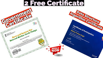 2 Free Certificate | Government Certificate | Data Structure Algorithm Certificate