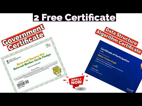 2 Free Certificate | Government Certificate | Data Structure Algorithm Certificate