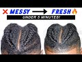 QUICK WAY TO REFRESH/FIX MESSY BRAIDS WITHOUT RE-DOING THEM! **𝟮 𝙒𝙀𝙀𝙆 𝘾𝙊𝙍𝙉𝙍𝙊𝙒𝙎**