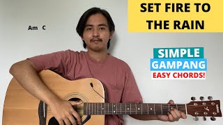CHORD SIMPLE GAMPANG (Set Fire To The Rain - Adele) (Tutorial Gitar) Mudah!