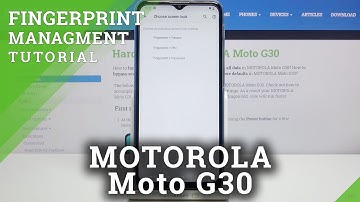 How to Unlock Screen by Fingerprint in Motorola Moto G30 - Add Fingerprint