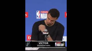 Victor Wembanyama Crying After Cup Game Lost During Post Conference He Lost Somebody Close To Him