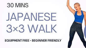 🌸 Japanese 3x3 Walking Workout – 30 Minutes | Weight Loss & Longevity 🌸