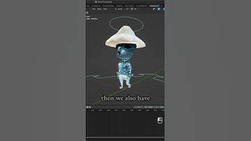 Two Animations: Sprinting roll & walking - Smurf Cat meme - low poly 3d game character in Blender