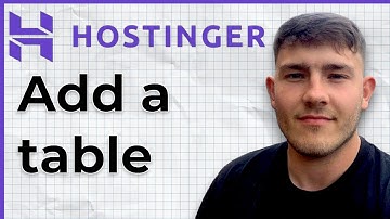 How to Add a Table in Hostinger Website Builder (2025 Guide)