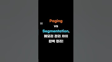 Paging vs Segmentation, 메모리 관리 차이 완벽 정리! | 하루 한입 IT #shorts #it기초 #it상식 #it공부 #정보처리기사 #개발자기초