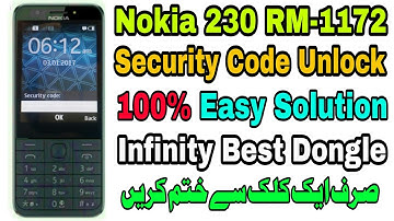 Nokia 230 RM-1172 Security Code Unlock 100% Easy Solution Infinity Best Dongle