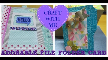 ADORABLE File Folder Card ♥CRAFT WITH ME (Using Envelope Punchboard IDEA)| I