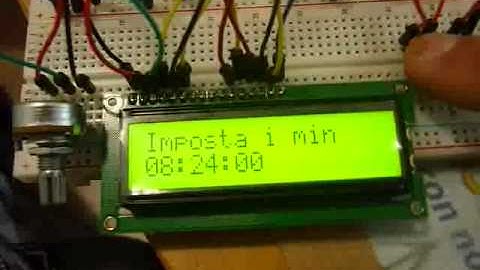 Arduino - ora con regolazione pulsanti