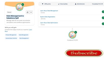 Data Management in Salesforce Spiff | Salesforce Trailhead