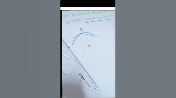 Draw an arc passing through 3 points #automobile #basics #mechanical #graphics
