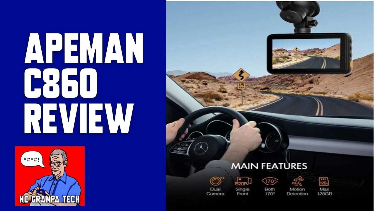 Apeman C860 dash cam how to save or lock a video tutorial 