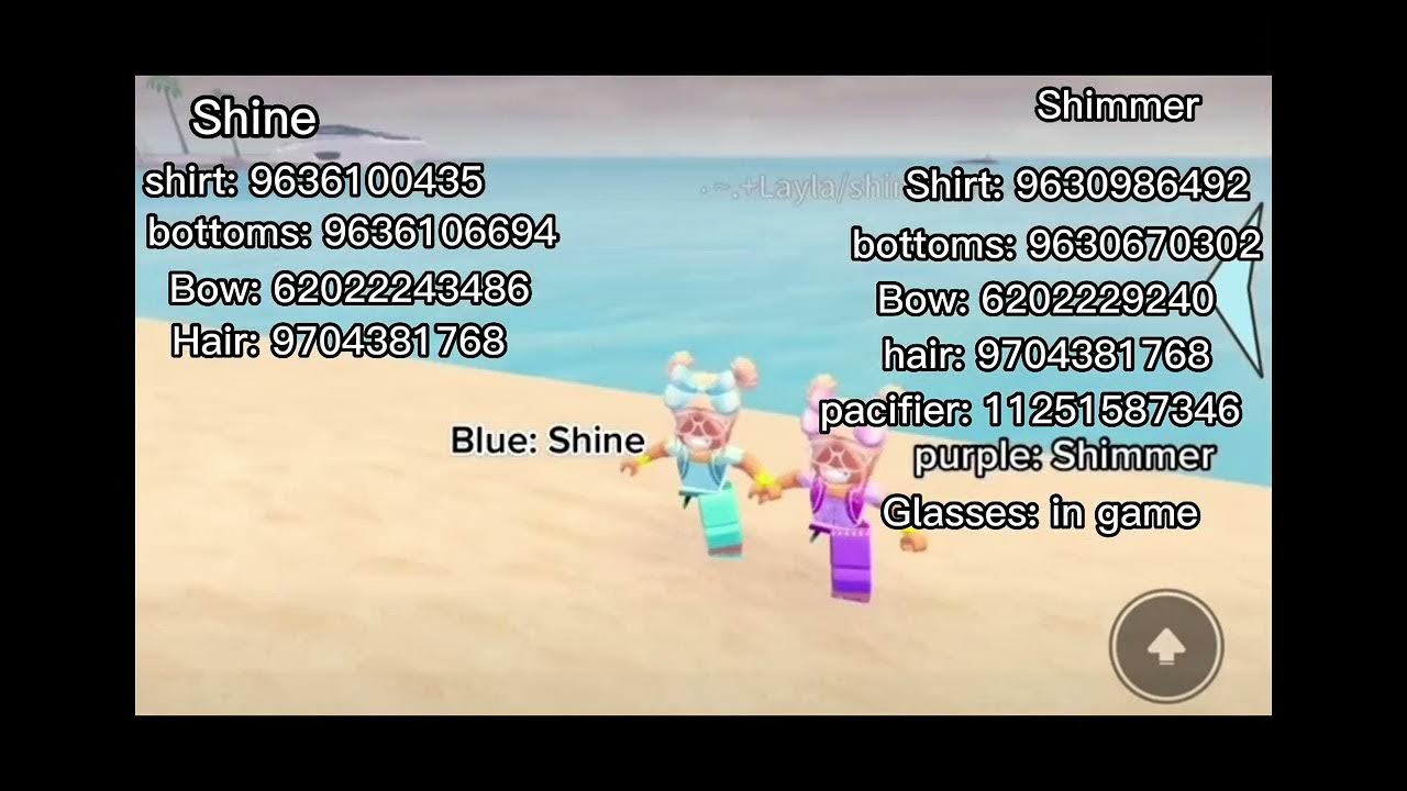 Berry avenue outfit code! x Shimmer and shine outfit codes for twins